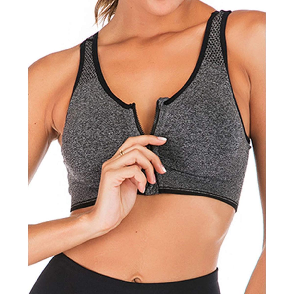 EVERSO - Pack 6 Sostén Deportivo Push Up Sin Costuras Con Cierre