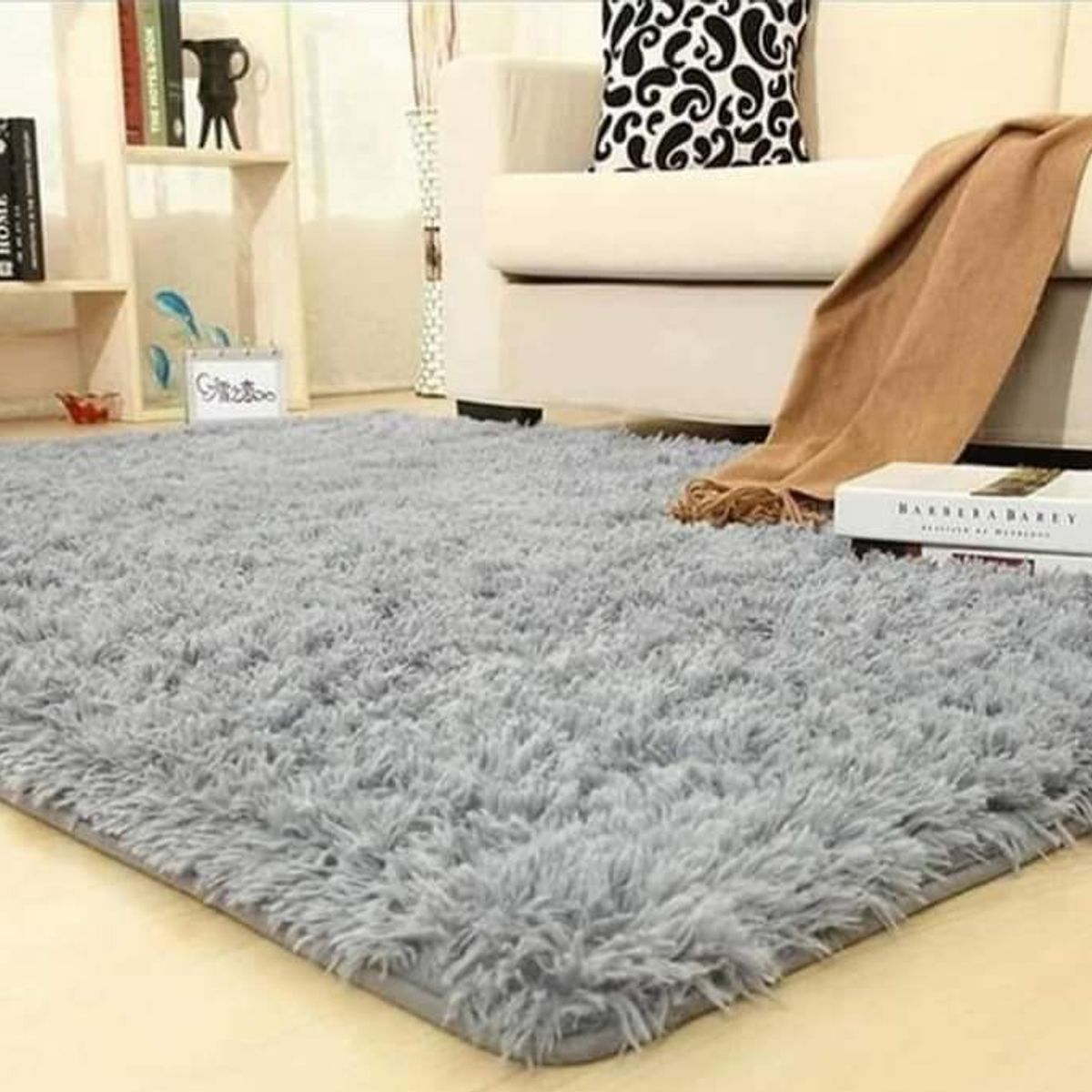 GENERICO - Alfombra Peludas 240 Cm X 200 Metros Gris