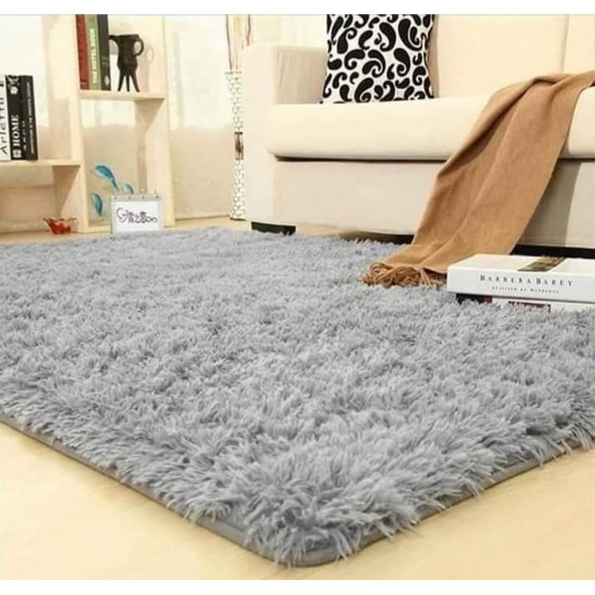 GENERICO - Alfombra Peludas 240 Cm X 200 Metros Gris