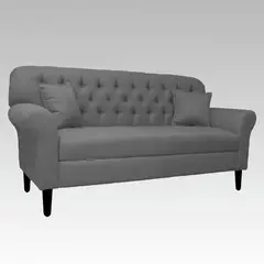 GENERICO - Sofá Baúl 2 Cuerpos Estilo Capitoné Hamburgo - Gris