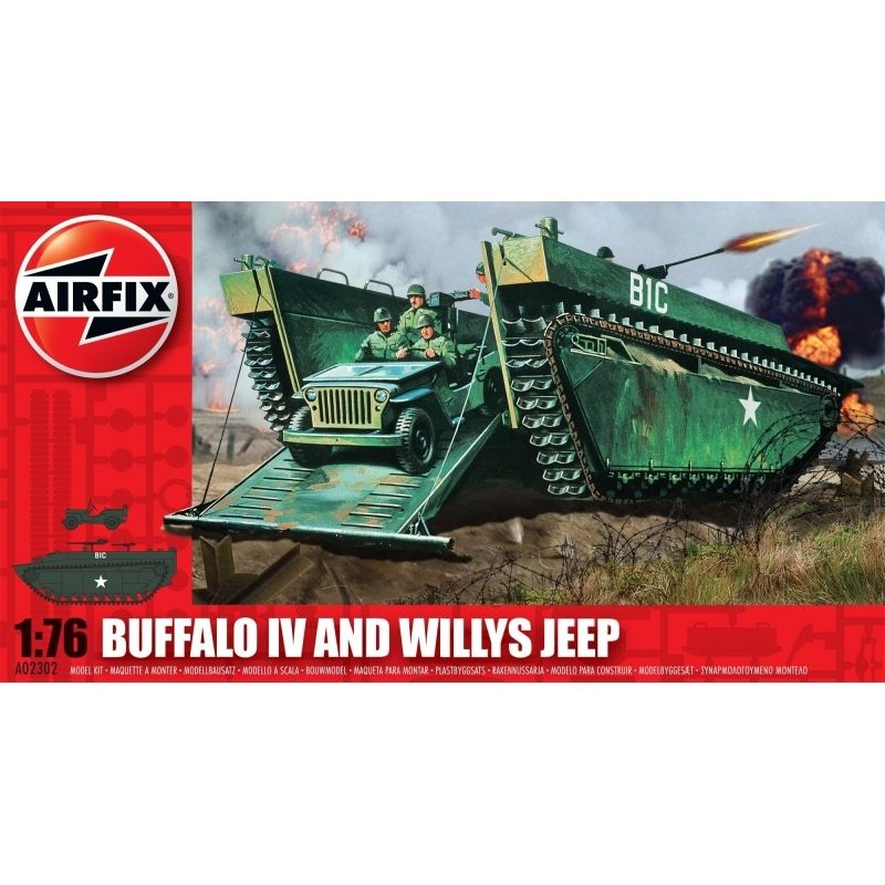GENERICO - AIRFIX 02302 1-76 BUFFALO AMPHIBIAN AND JEEP