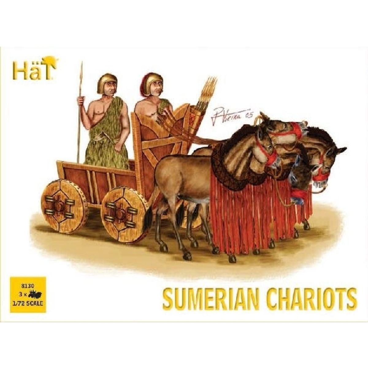 GENERICO - HAT 8130 1-72 SUMERIAN CHARIOTS ( 2 SOLDIERS, 4 HORSES AND 3