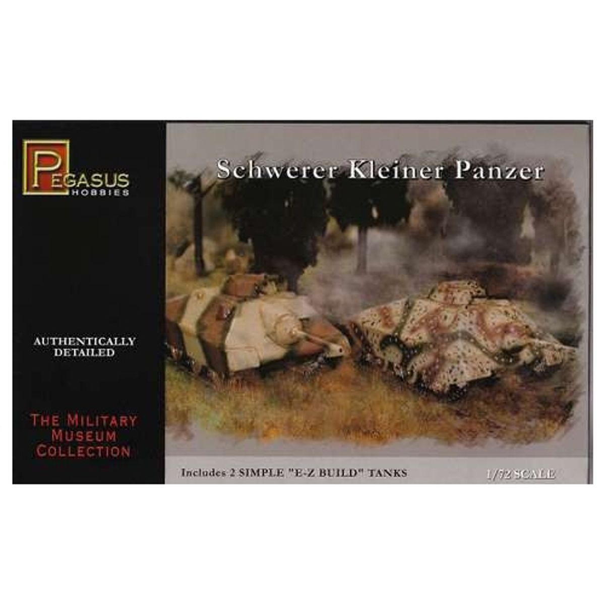 GENERICO - PEGASUS 7605 1-72 SCHWERER KLEINER PANZER TANKS ( 2 ) ( SNAP