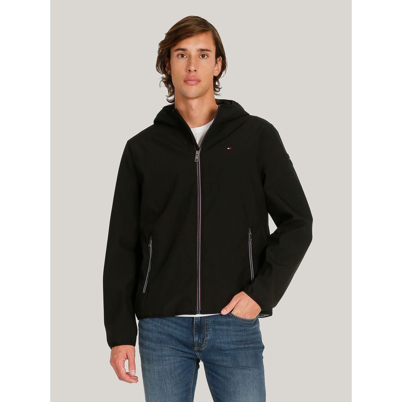TOMMY HILFIGER - Chaqueta Hoodie Softshell Negro Tommy Hilfiger.