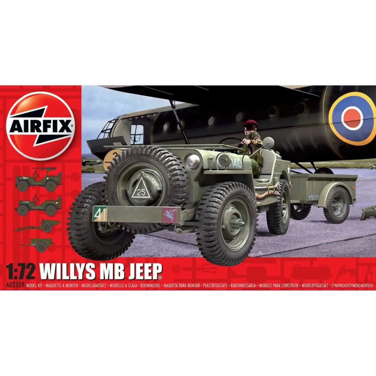 GENERICO - AIRFIX 02339 1-72 WILLYS JEEP TRAILER AND 6PDR GUN