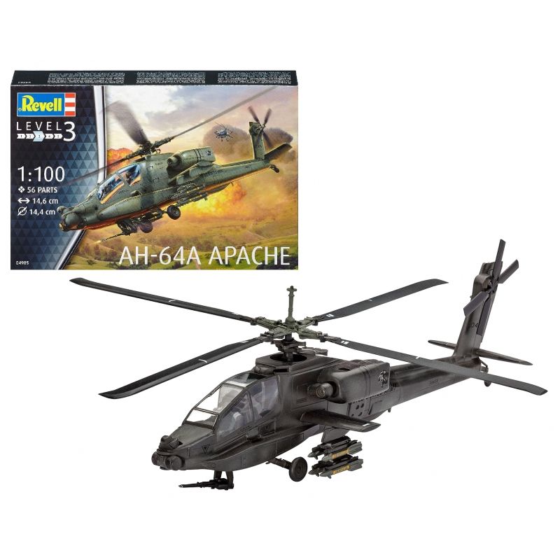 REVELL - REVELL 04985 AH 64A APACHE 1:100