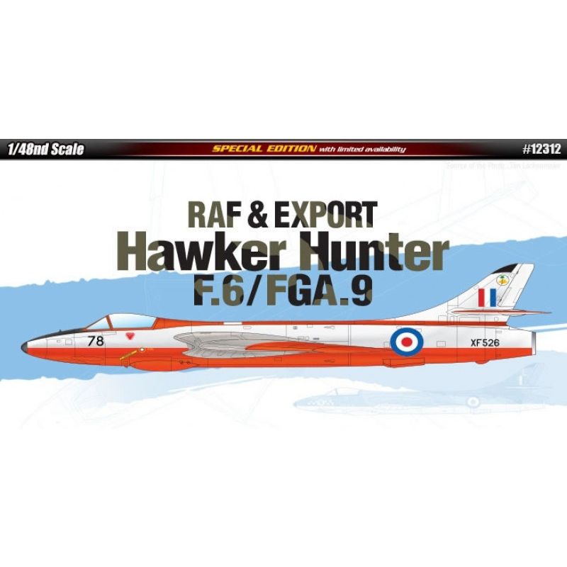 ACADEMY - ACADEMY 12312 1-48 HAWKER HUNTER F6 FGA9 RAF AND EXPORT JET