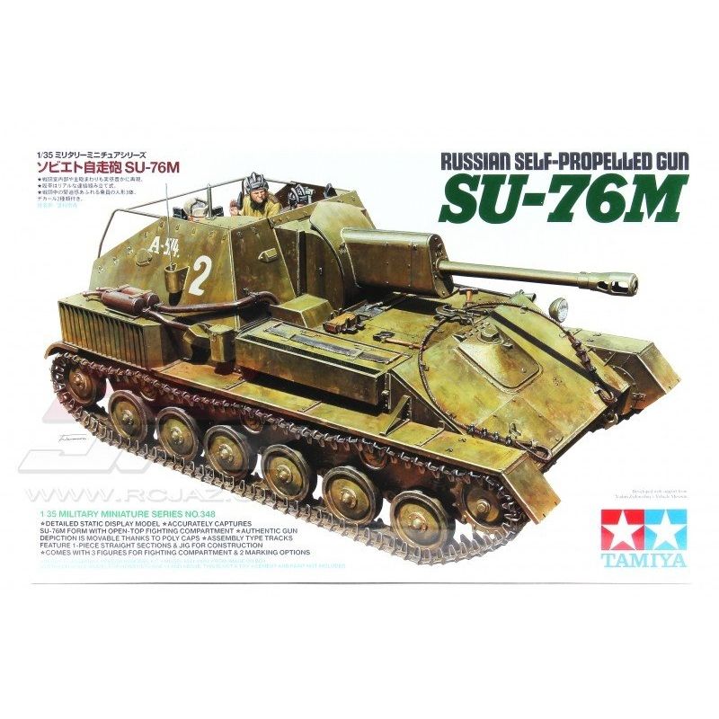TAMIYA - TAMIYA 35348 1:35 RUSSIAN SU76M TANK W SELF PROPELLED GUN