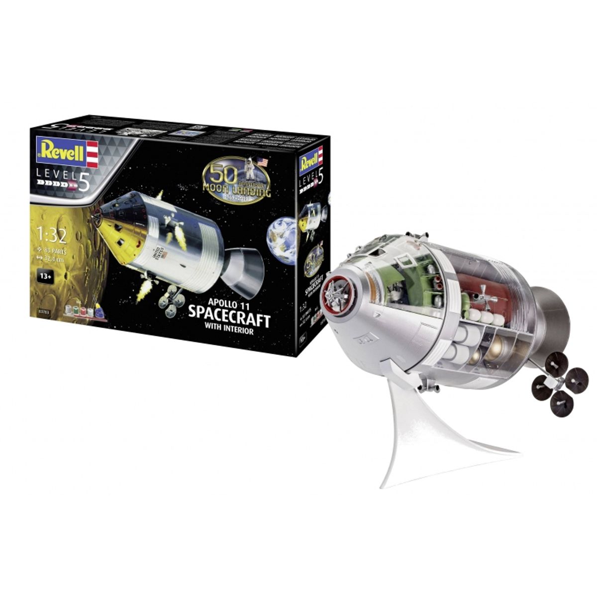 REVELL - REVELL 03703 APOLLO 11 SPACECRAFT AND INTERIOR 1:32