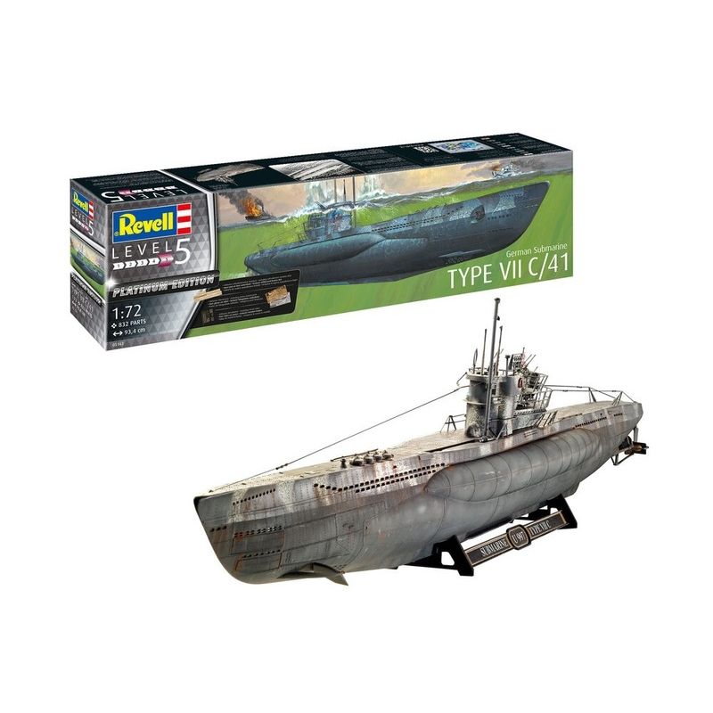 REVELL - REVELL 05163 GERMAN SUBMARINE TYPE VII C 41 1-72