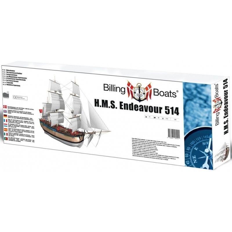 GENERICO - BILLING BOATS 0514 1:50 HMS ENDEAVOUR  WOODEN HULL