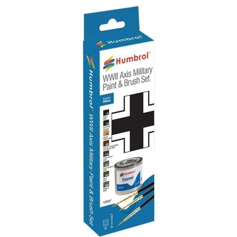 GENERICO - HUMBROL AA9067 ENAMEL PAINT AND BRUSH WWII AXIS MILITARY