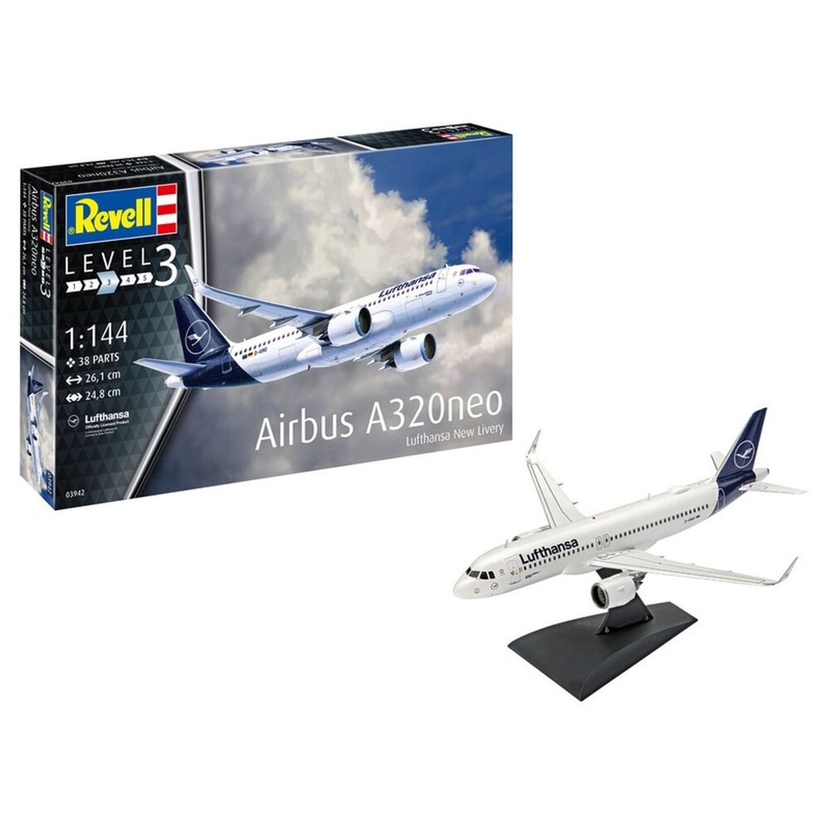 REVELL - REVELL 03942 AIRBUS A320 NEO LUFTHANSA NEW LIVERY 1-144