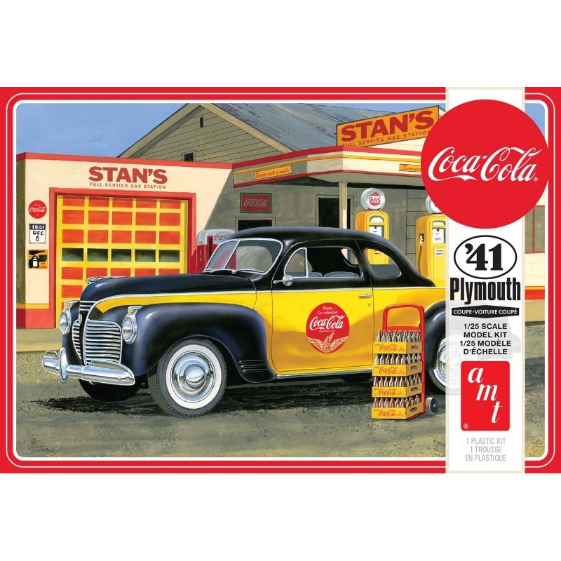 GENERICO - AMT 1197 1:25 COCA COLA 1941 PLYMOUTH COUPE CAR W COKE