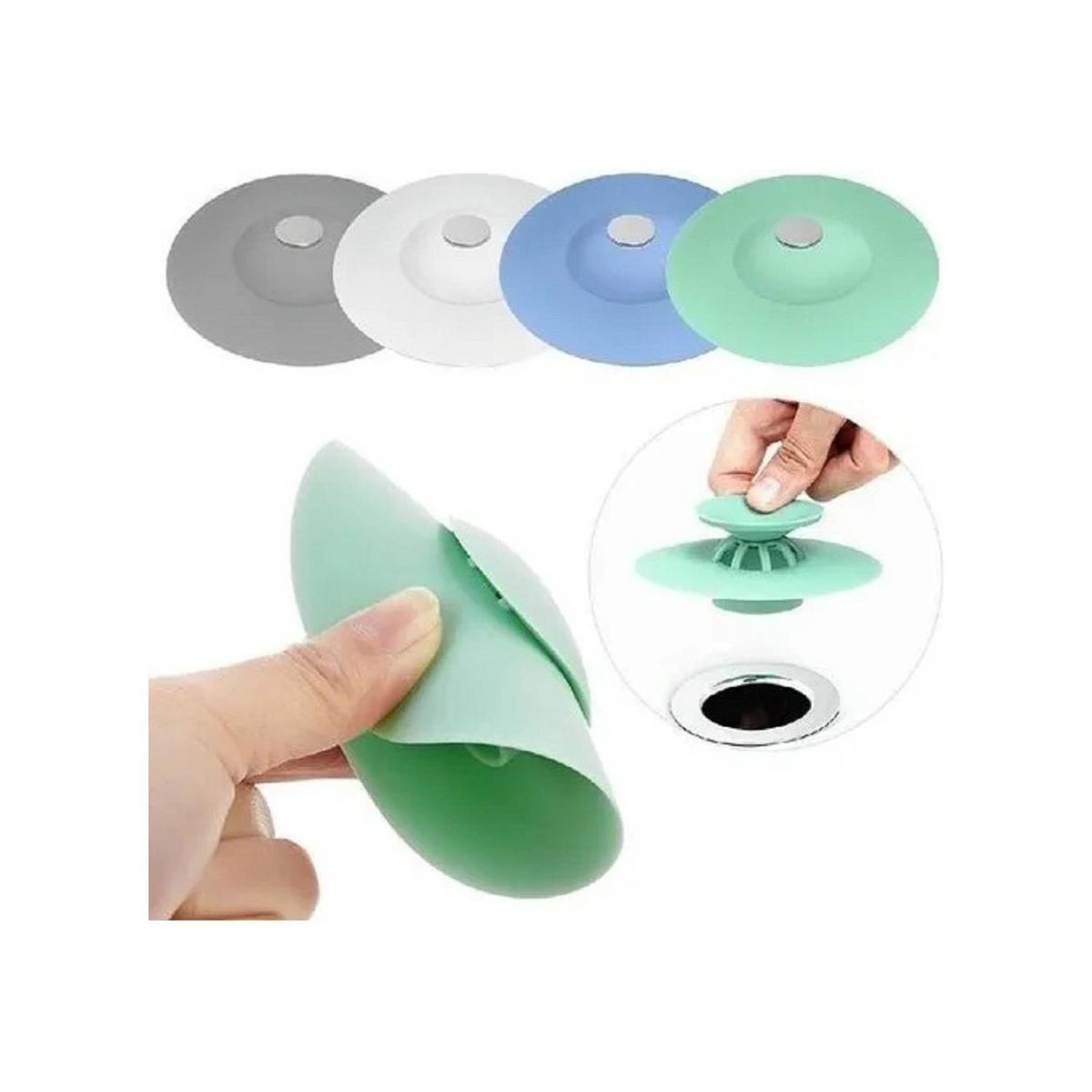 U BUY - X6 Filtro Tapon Cocina Baño Tapa Silicona De Drenaje Lavapla…