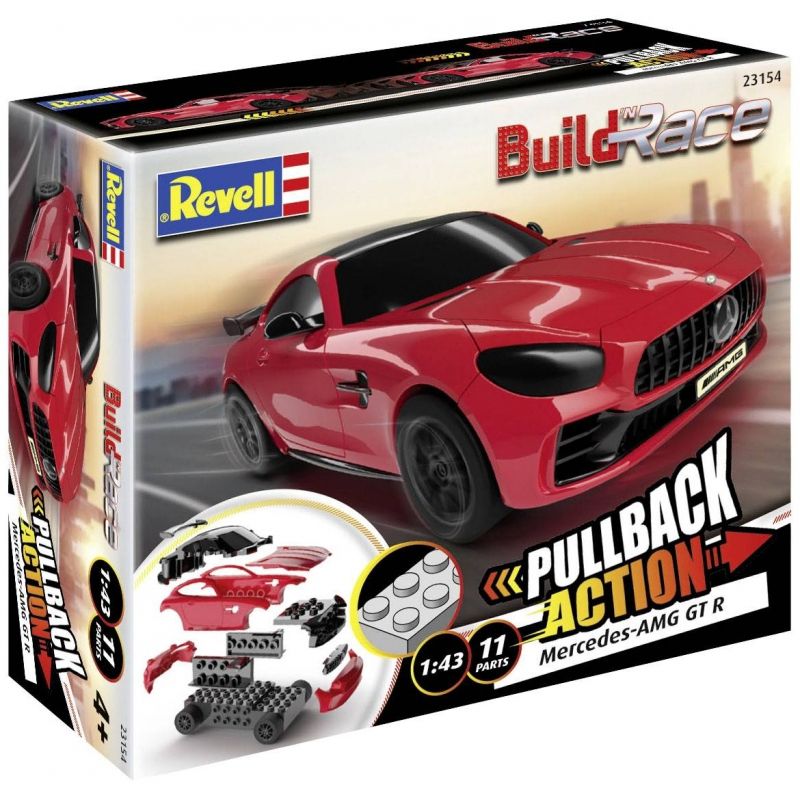 REVELL - REVELL 23154 BUILD N RACE MERCEDES AMG GT R, RED 1-43