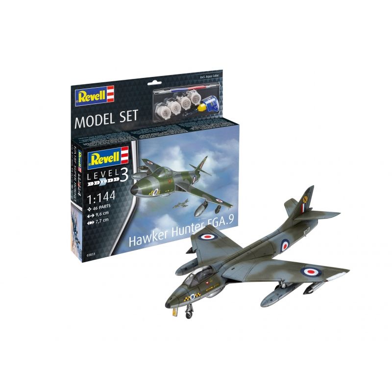 REVELL - REVELL 63833 MODEL SET HAWKER HUNTER FGA 9 1-144-