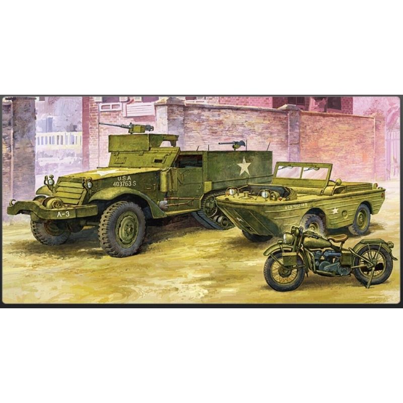 ACADEMY - ACADEMY 13408 M 3 HALF TRACK AMPHIBIAN VEHICLE 1:72