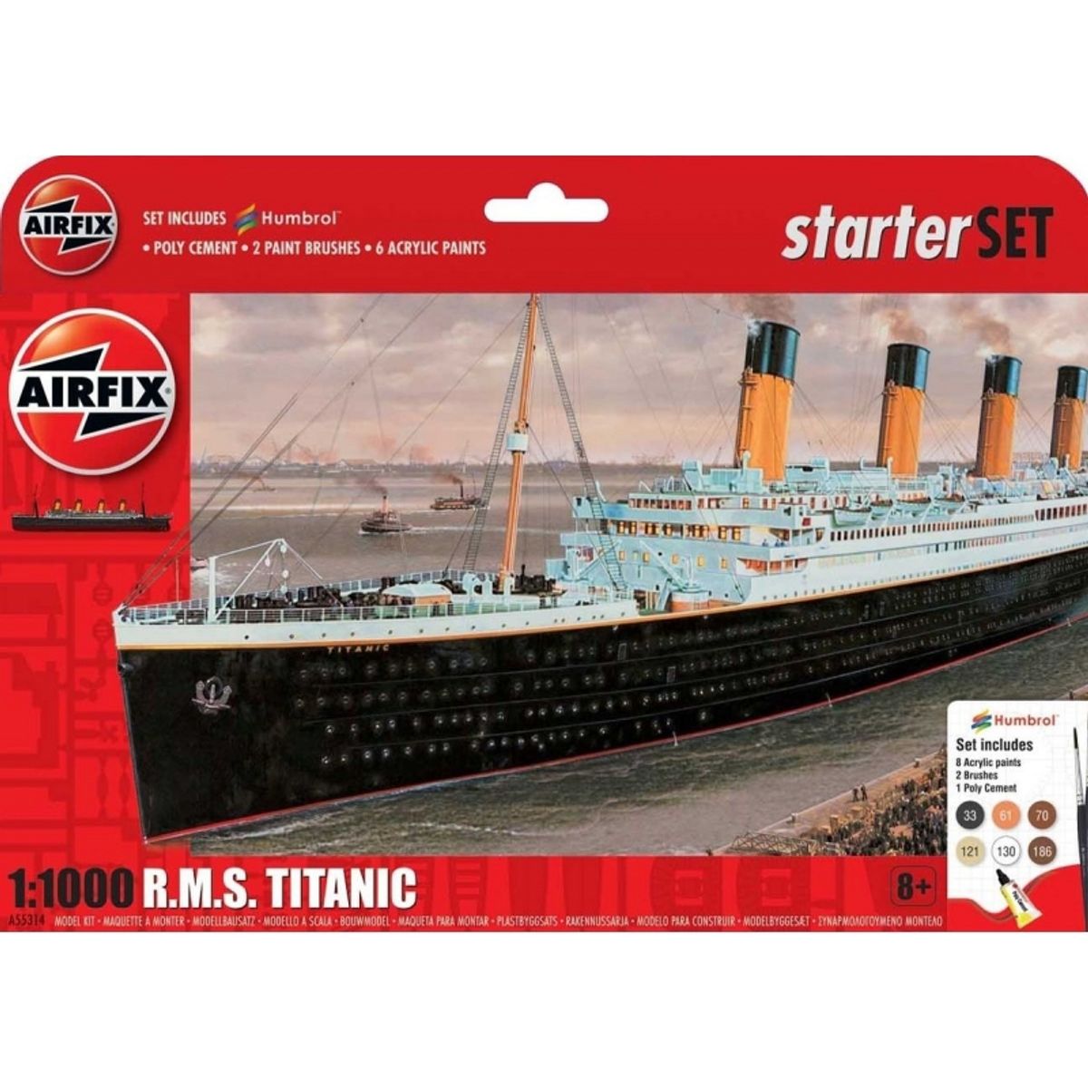 GENERICO - AIRFIX 55314 RMS TITANIC STARTER SET 1-1000 SCALE