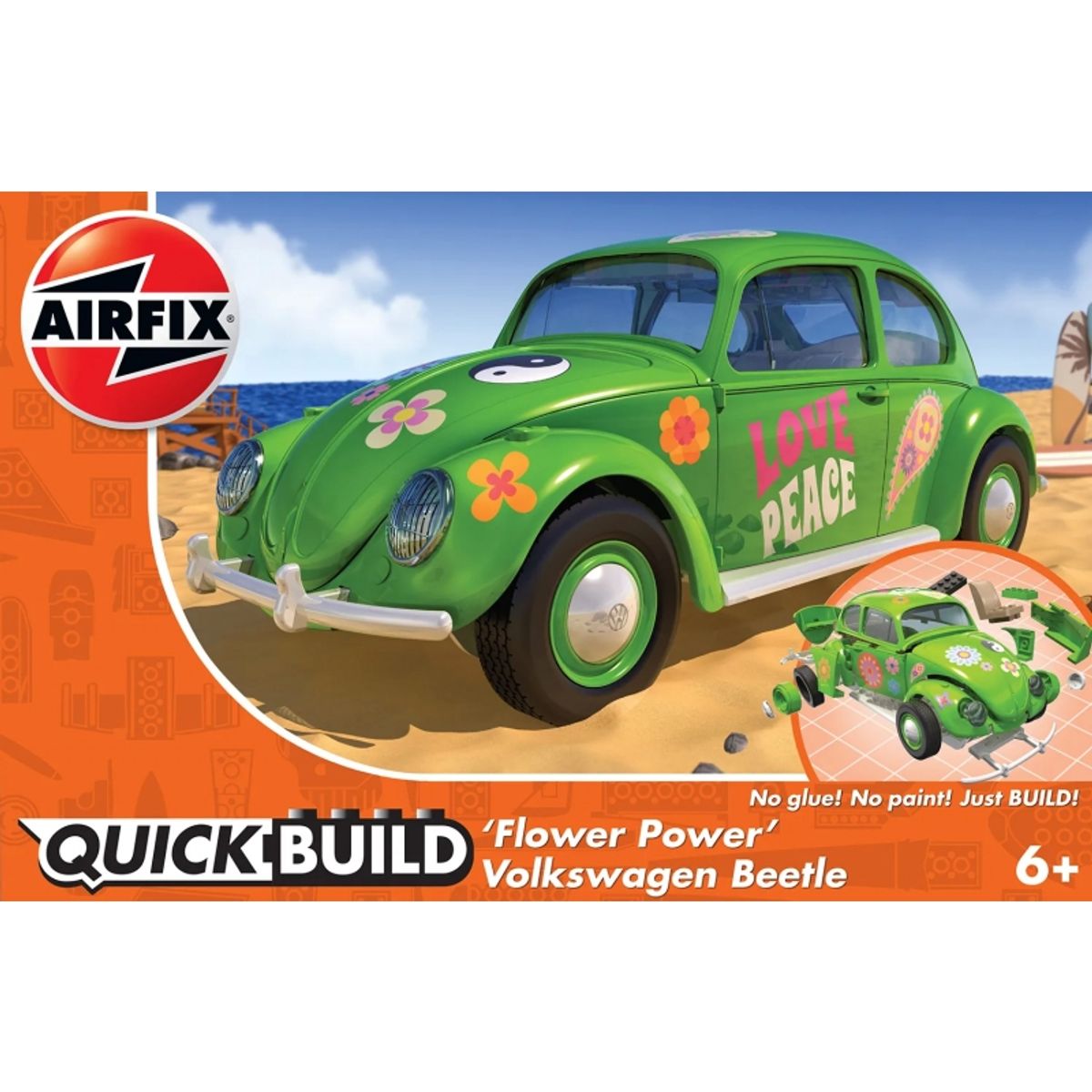 GENERICO - AIRFIX J6031 QUICKBUILD VW BEETLE FLOWER POWER