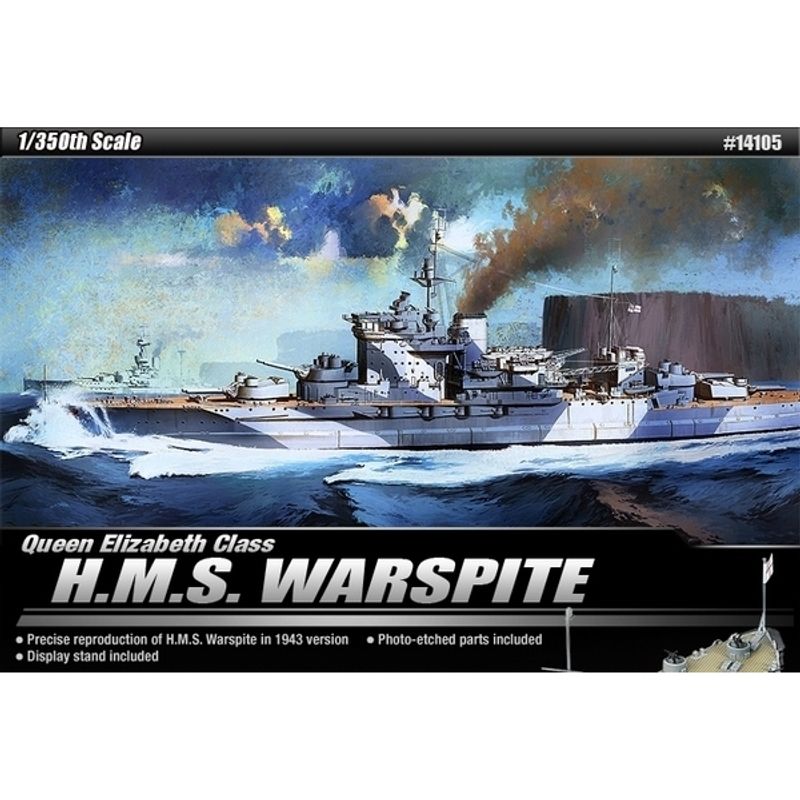 ACADEMY - ACADEMY 14105 1-350 QUEEN ELIZABETH CLASS H M S WARSPITE