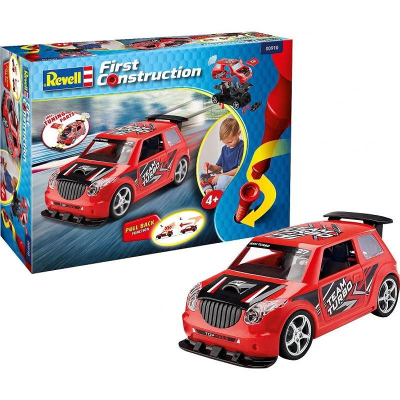 REVELL - REVELL 00910 RALLYE CAR WITH PULLBACK MOTOR, RED
