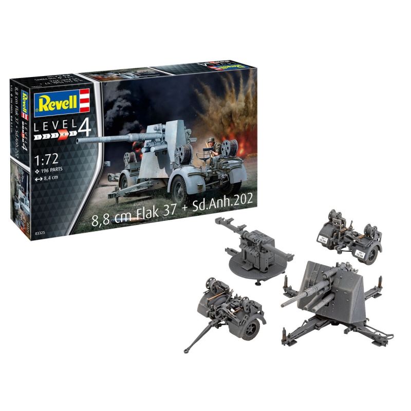 REVELL - REVELL 03325 8.8CM FLAK 37 + SD ANH 202 1-72