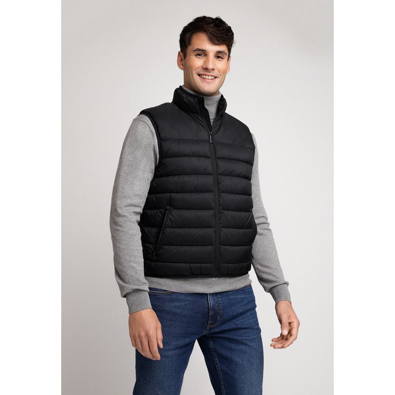 PERRY ELLIS - Parka sin mangas acolchada negra