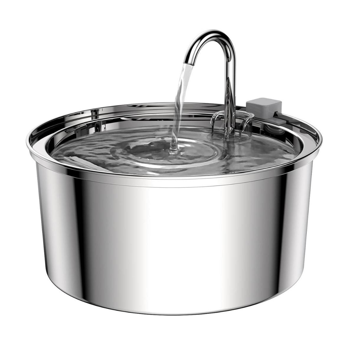 GENERICO - Bebedero Gato Automático Acero Inox Llave Silenciosa