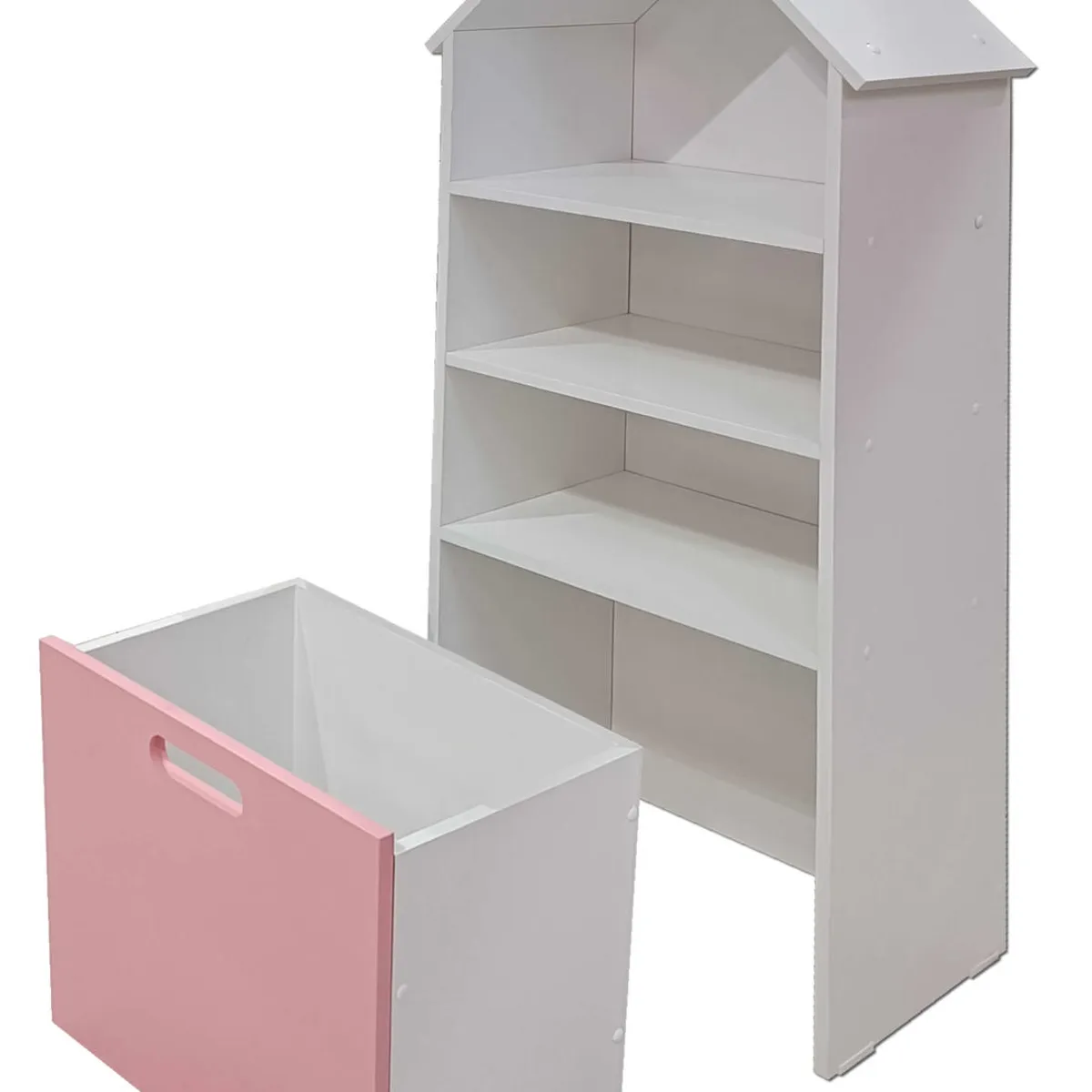 DECORACION CREATIVA - Juguetero Repisa Casa Infantil Blanco Rosado Montessori…