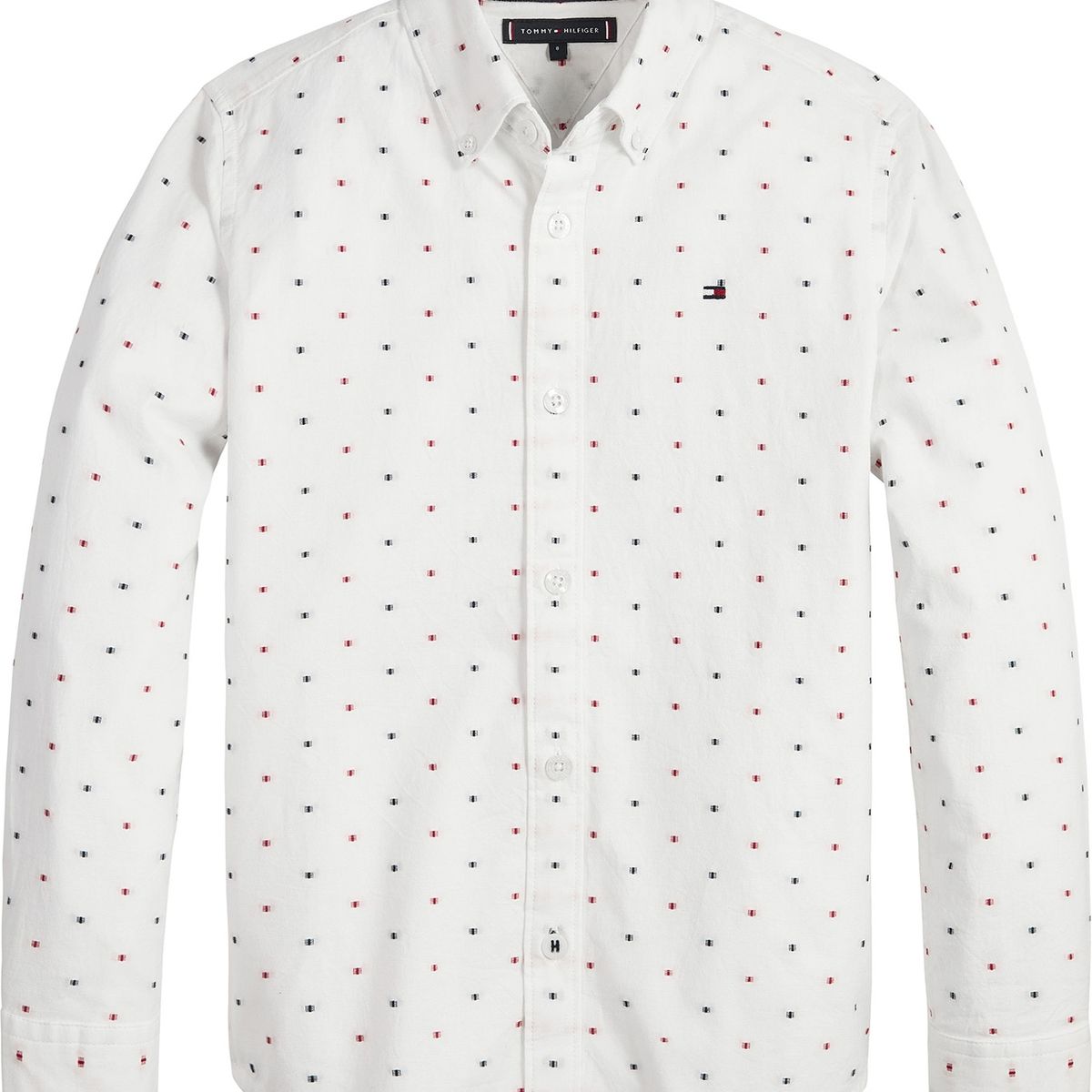 TOMMY HILFIGER - Camisa Monogram Logo Blanco Tommy Hilfiger