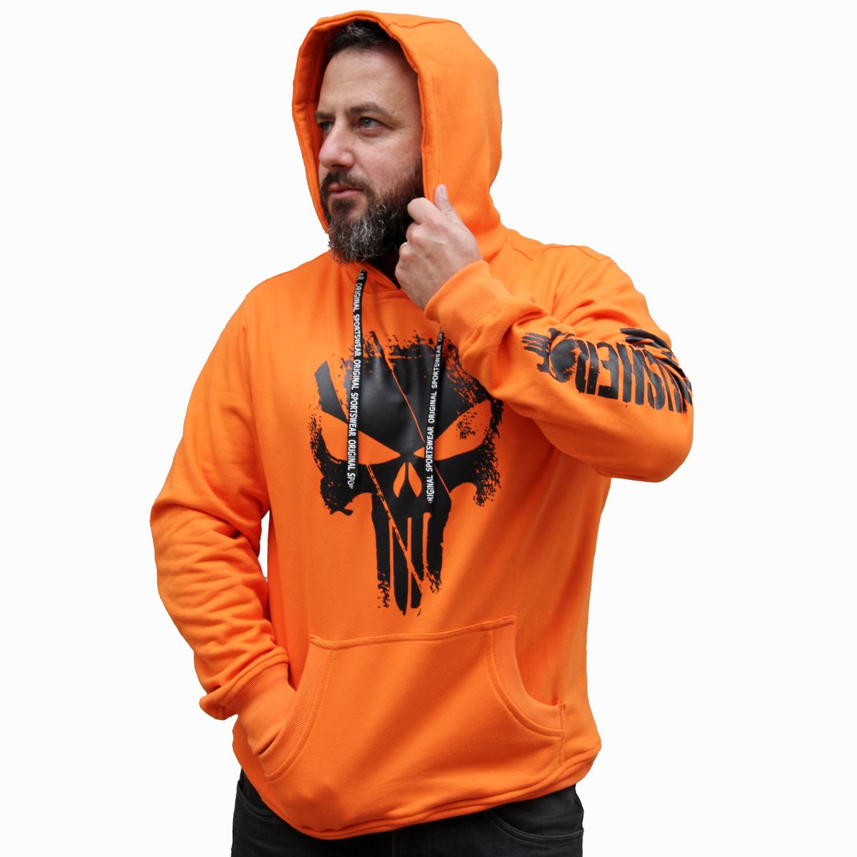 ADEMAN - Poleron The punisher Naranja…
