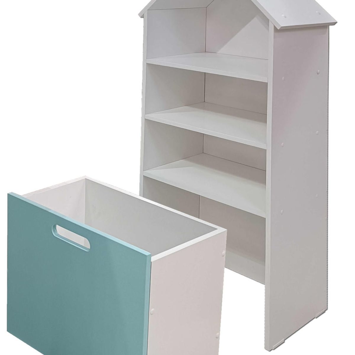 DECORACION CREATIVA - Juguetero Repisa Casa Infantil Blanco Celeste Montessori…