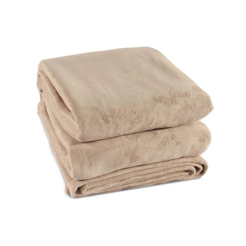 ROSEN - Frazada Rosen 410 gramos Bicolor Beige Super King