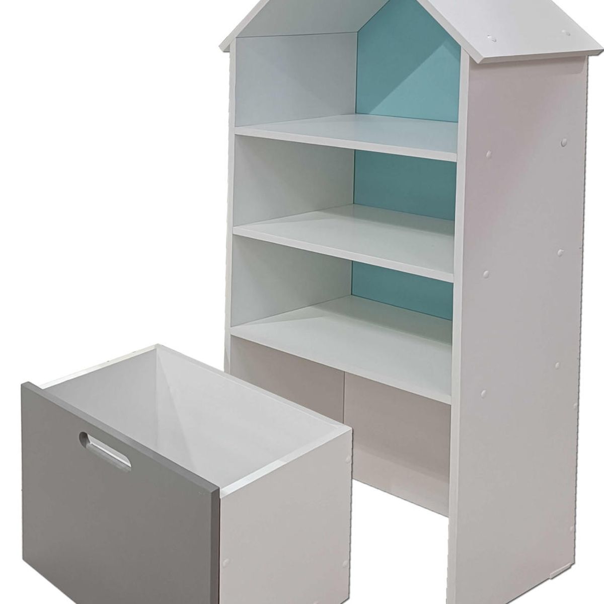 DECORACION CREATIVA - Juguetero Repisa Casa Infantil Celeste Grafito Montessori…