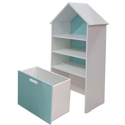 Imagen 2 del producto Juguetero Repisa Casa Infantil Celeste X2 Montessori…