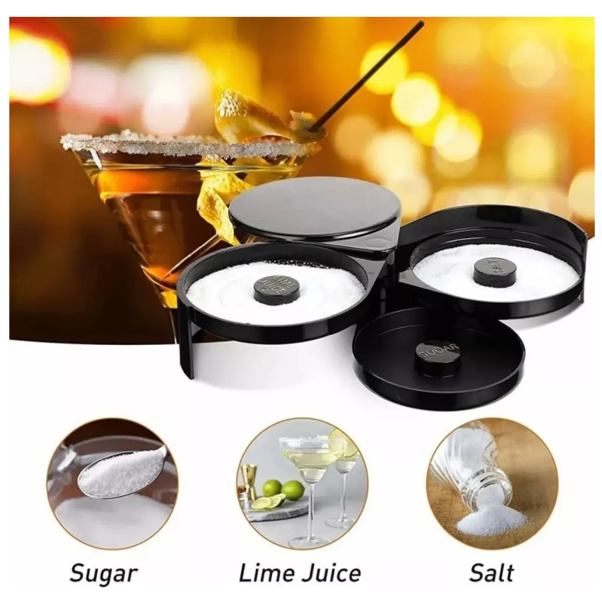 KUANGYE - Escarchador Orillador Copas Sal Azúcar Limón Margaritas Bar