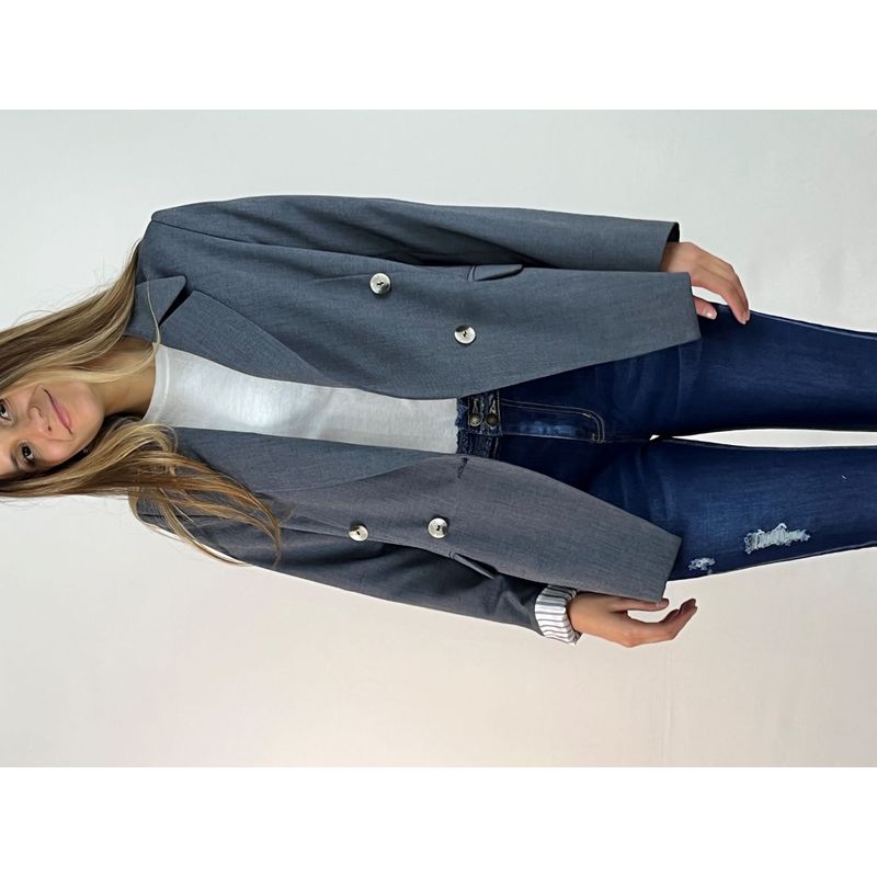 MARA MORE - Blazer Cruzado color azul fantasía Mujer