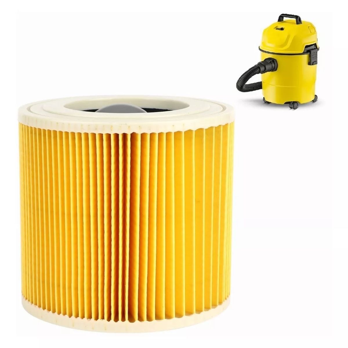 KUANGYE - Filtro Para Aspiradoras Karcher Wd2 Wd3 Mv2 Mv3