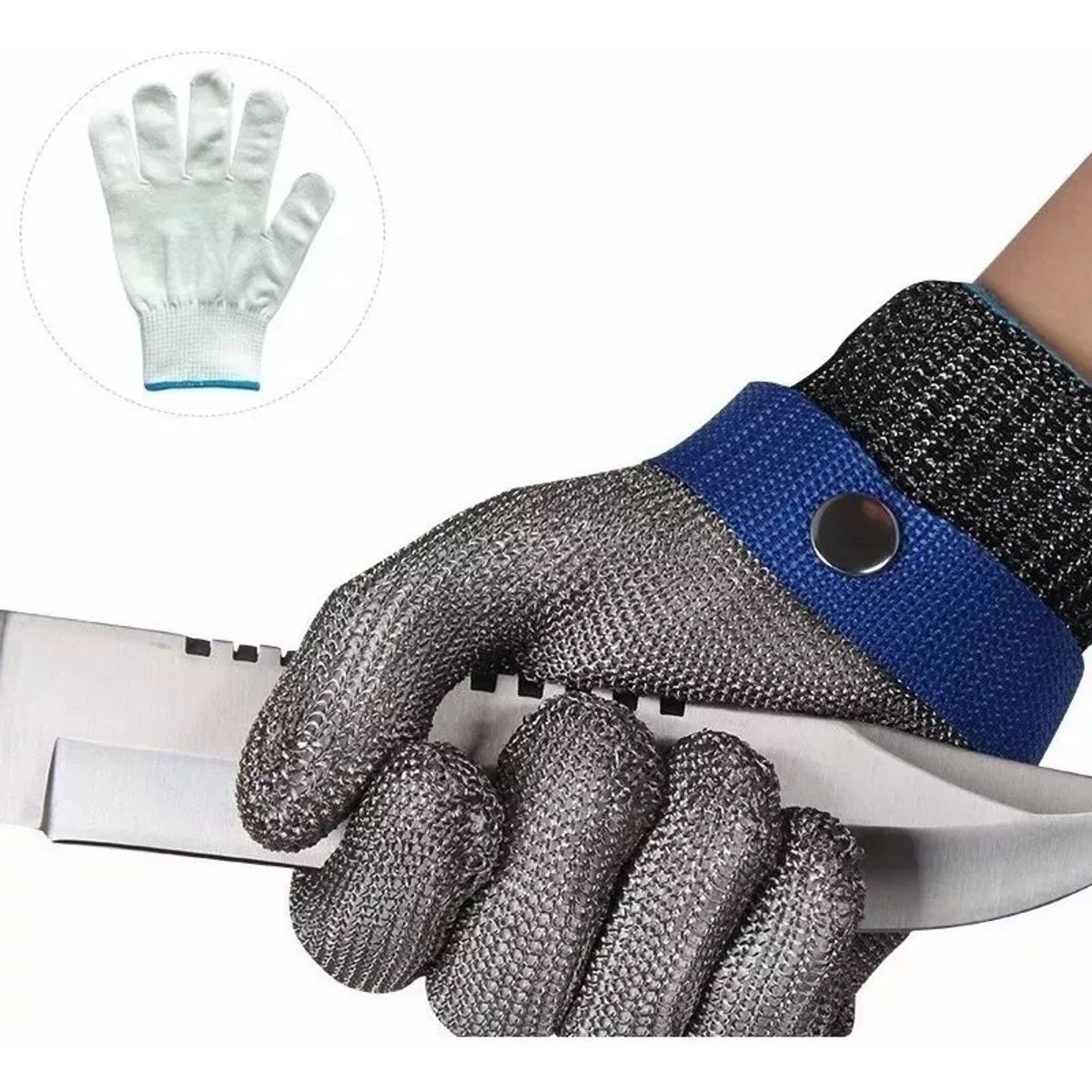 KUANGYE - Guante De Acero Inoxidable Pcarnicero Resistente A Cortes