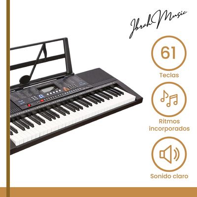 Imagen 2 del producto Teclado + Funda + Atril Music 61 Impermeable Ajustable