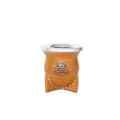 GENERICO - Mate vidrio templado camel Yerba Mate El buen Pastor