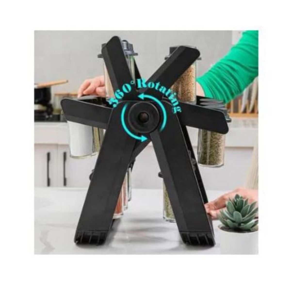 GENERICO - Especiero Giratorio Cocina 18 Frascos Rotativo 360° Practico