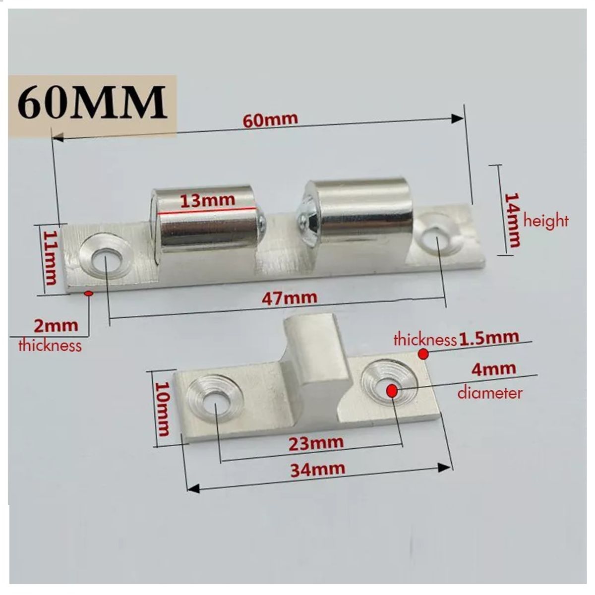 GENERICO - Tope Puerta Muro Piso O Para Mueble De Bola 1pcs