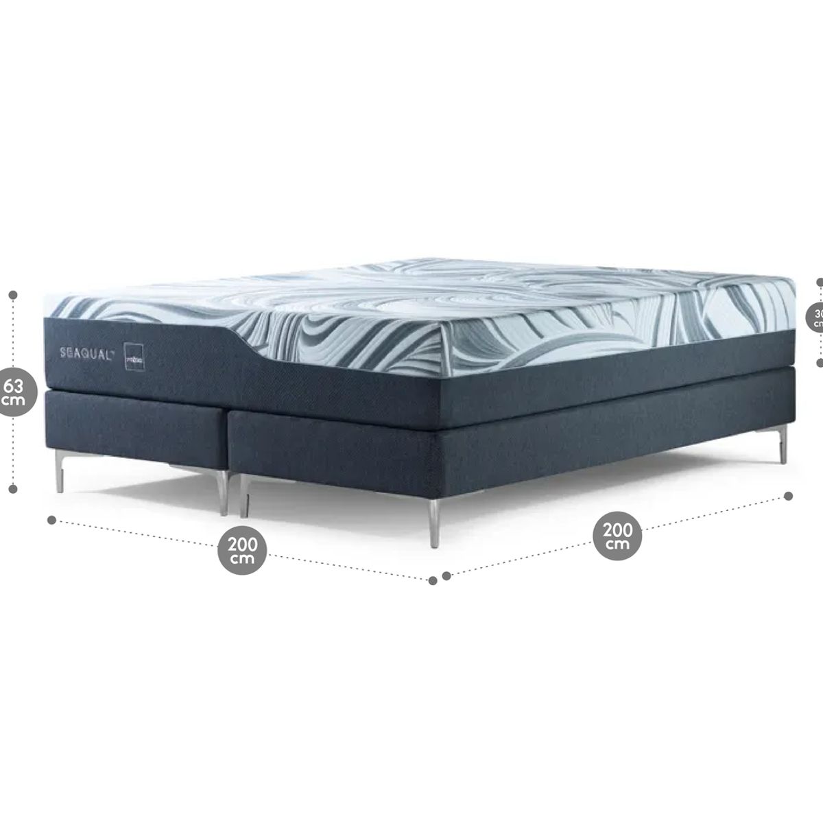 ROSEN - Cama Europea Rosen Seaqual Super King BD 200 x 200 cm