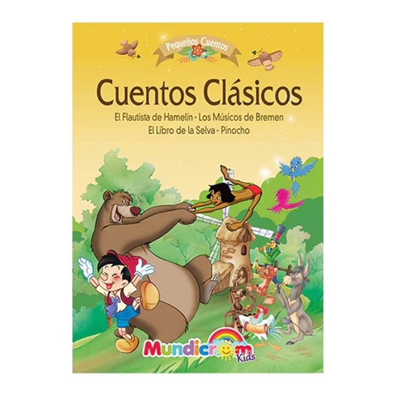 MUNDICROM - Cuentos Clasicos El Flautista de Hamelin Los Musicos de Bremen El libro de la Selva y Pinocho - Mundicrom