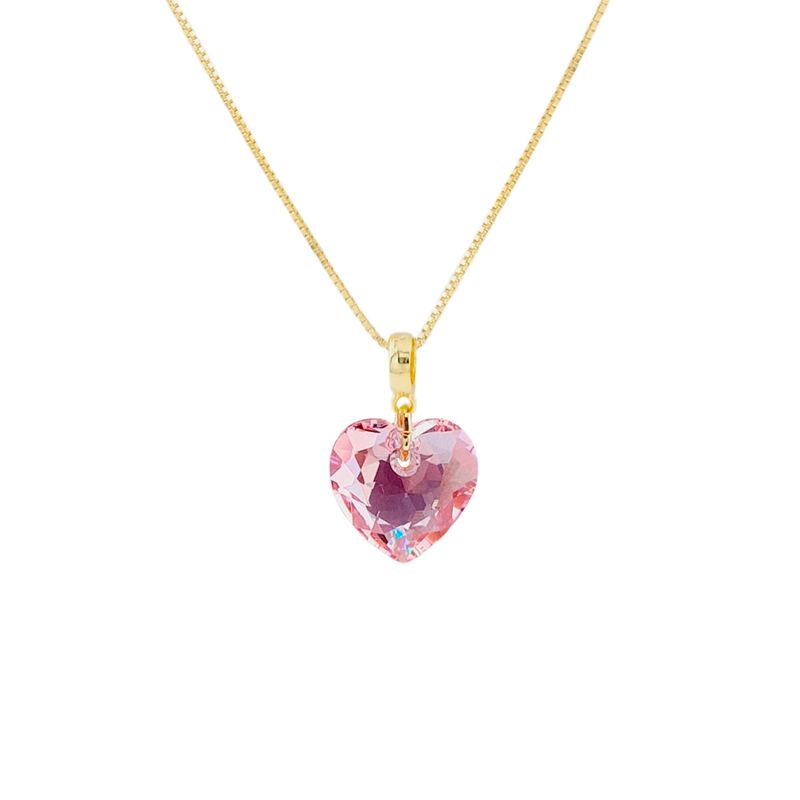 JOYAS MONTERO - Collar Amor Gold Cristal Genuino Rose Shimmer