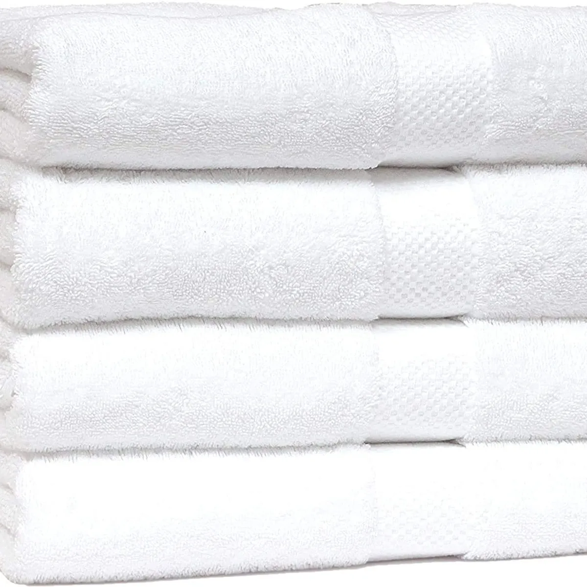 GENERICO - Toalla Blanca De Ducha De Algodon De 70x140 Cm