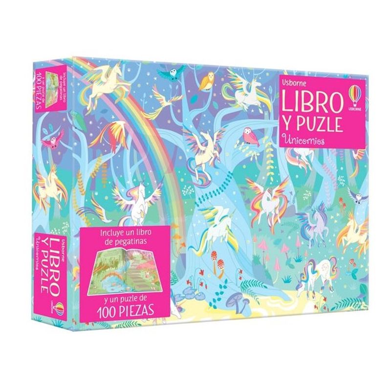 USBORNE - Libro Y Puzzle - Unicornios (100 Piezas)