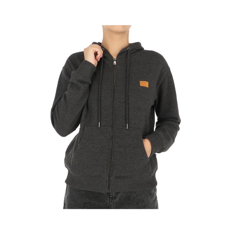 ROXY - Polerón Mujer Roxy Full Zip Dark Grey